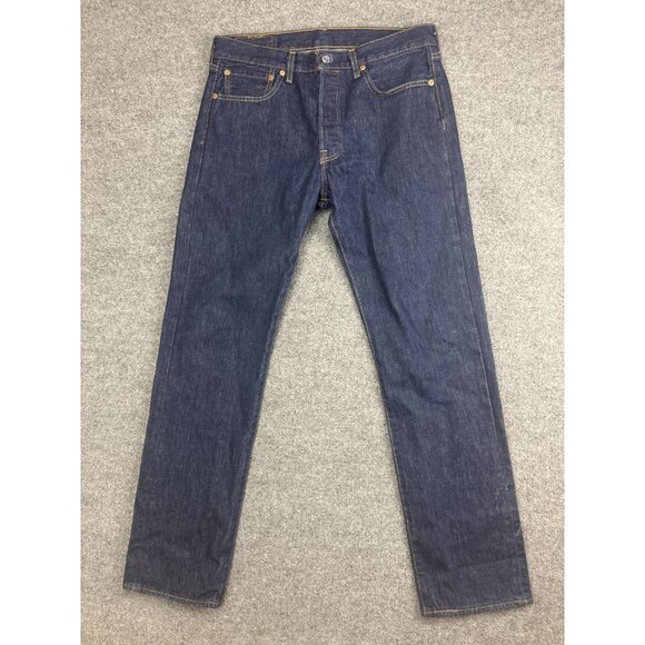 Levi's Other - Levis 501 Jeans Mens 32x32 Dark Wash Blue Button Fly Waterless Denim Straight